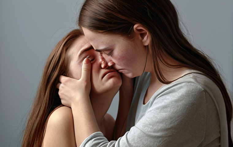 **A person comforting a crying friend, visually representing empathy and emotional connection.** (This image should focus on the act of transference and showing care).